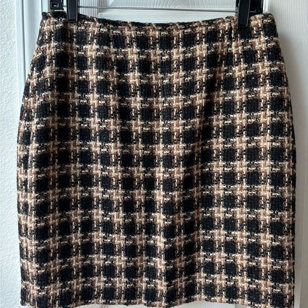 Y2K 90s Preppy Forenza Plaid Women's Wool Vintage 14 Skirt Made in Italy - Picture 2 of 7
